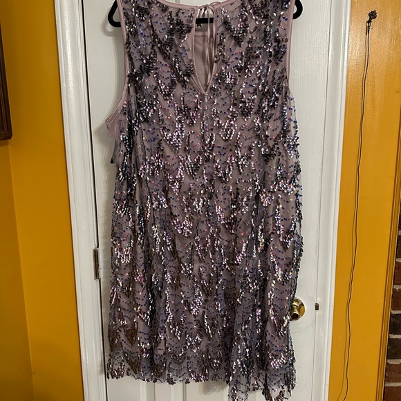 Torrid 3X Mini Sequin Mesh Shift Dress - Picture 2 of 3